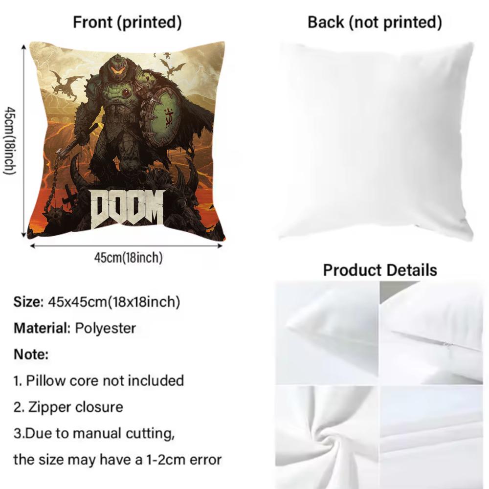 Cool Game E-Eternal Cushion Cover Comfortable Reversible Pillow Cover Ideal for Car Sofa Bedroom & Beyond