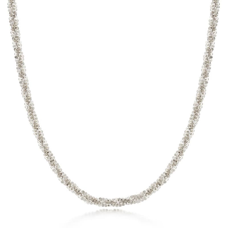 PAIGEFLYNN JEWELRY [925 Silver] Knit Chain Necklace