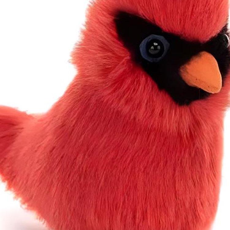 JELLYCAT Bird Collection North American Red Cardinal Red Top Bishop Bird Dolls Plush Doll 10.1cm Height