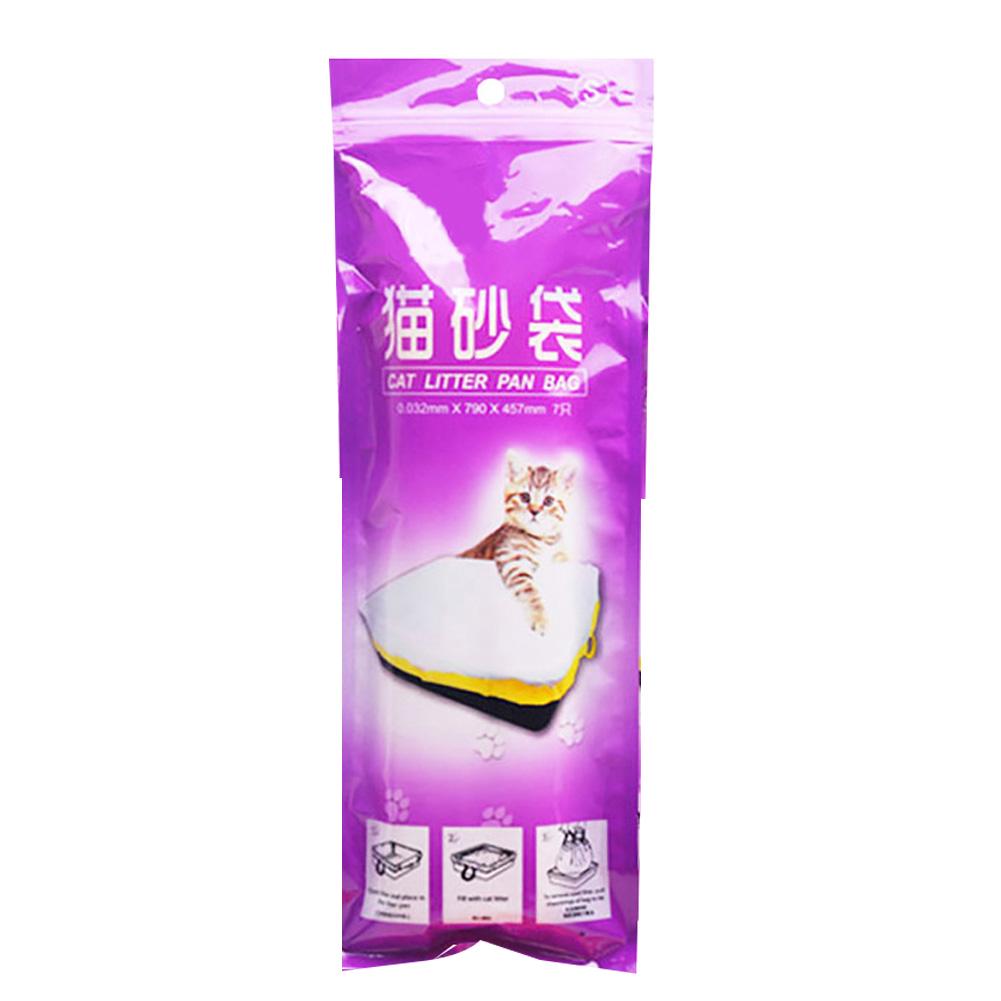 

7 шт./рулонная сумка для кошек на шнурке, чехол для чистки домашних животных L