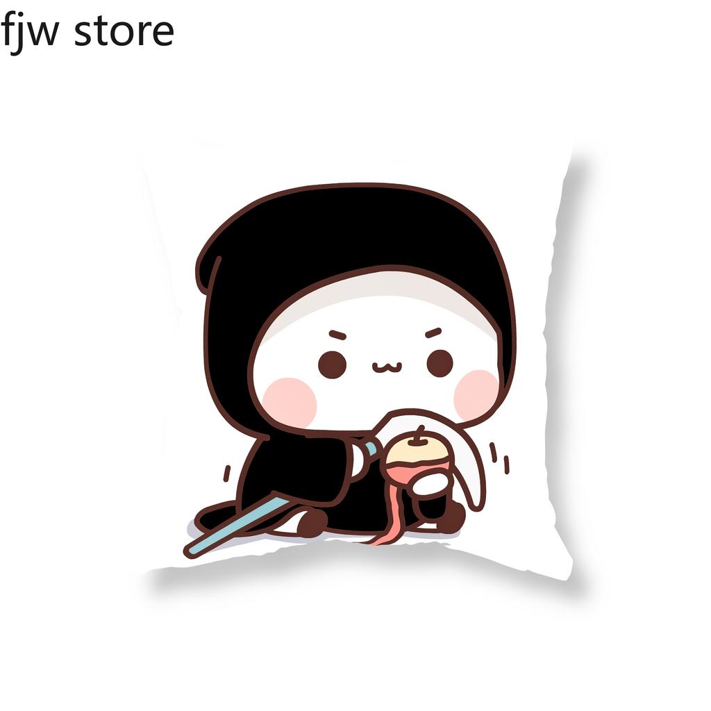 Cute Anime Red Panda Boob Throw Pillow Cover Witch Vampire Mummy Zombie Halloween Party Decor Sofa Cushion  Home