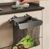 Retractable Suction Cup Trash Rack Portable Waterproof Hanging Trash Bag Stand Wide Opening Space-saving Foldable Garbage Holder