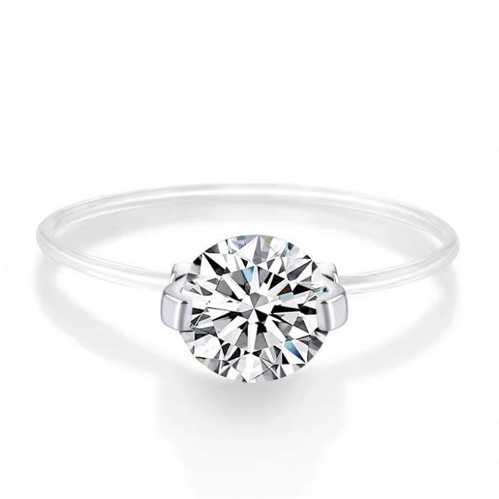 Sterlingsilber Meerjungfrauentränen Moissanit Ring - Leichter Luxus Transparente Linienführung für Damen