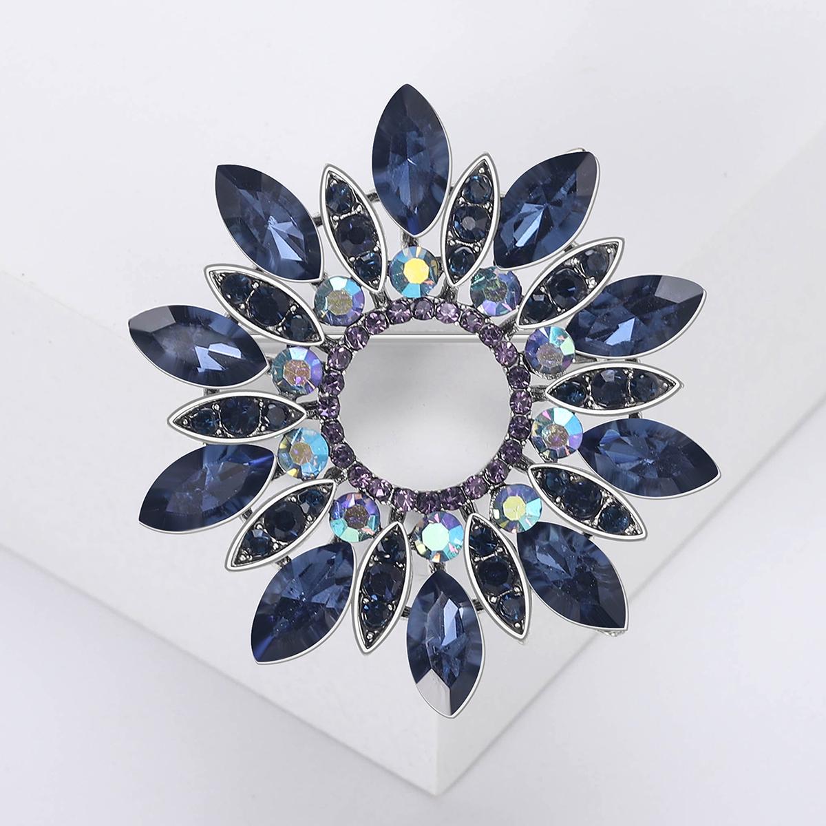 

Трендовые броши-венки со стразами для женщин, разноцветные булавки, аксессуары, подарки для ношения на праздничной вечеринке