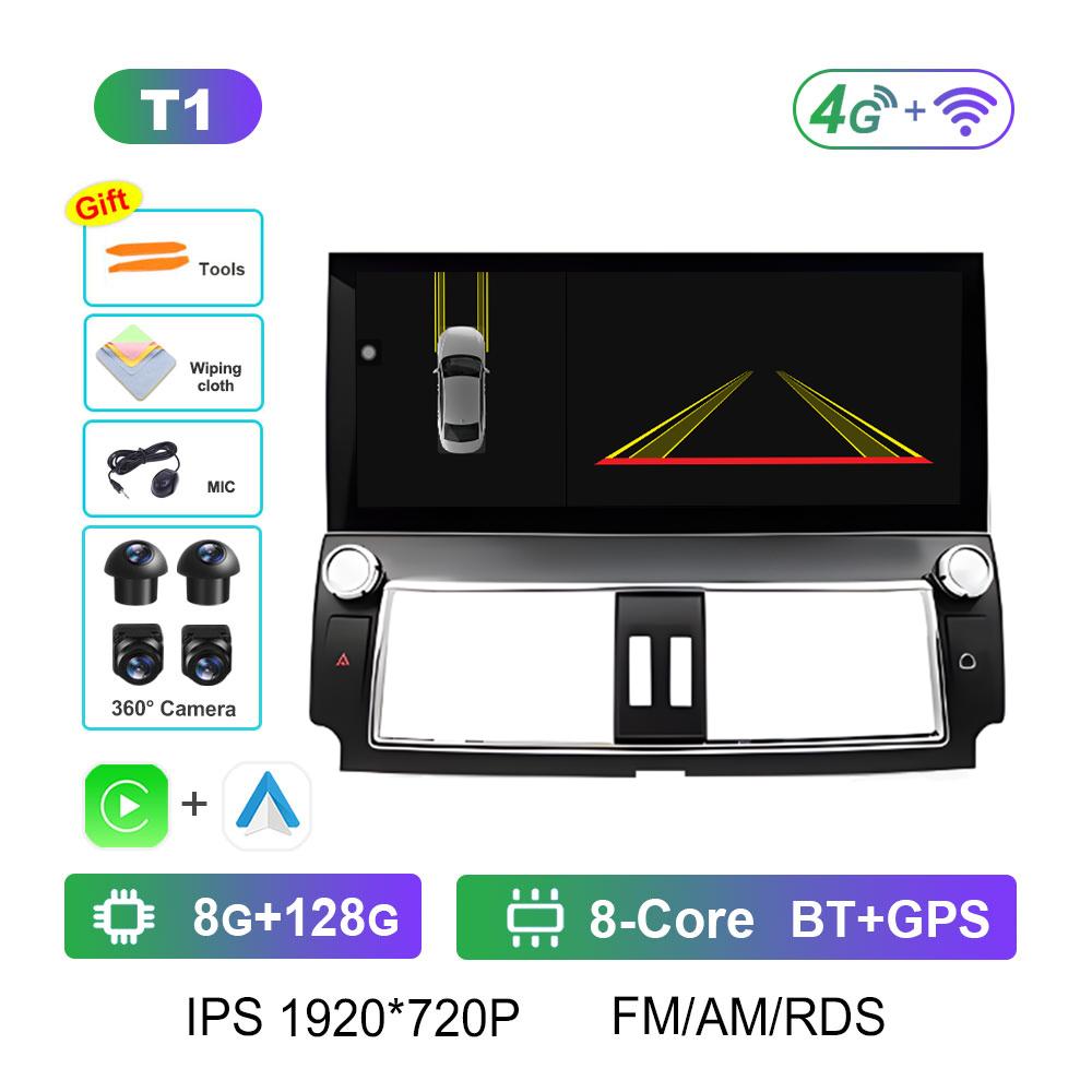 For Toyota Prado 2014 GPS Navigation Android Intelligent System Car Multimedia Video Radio Player Wireless Carplay Touch Screen