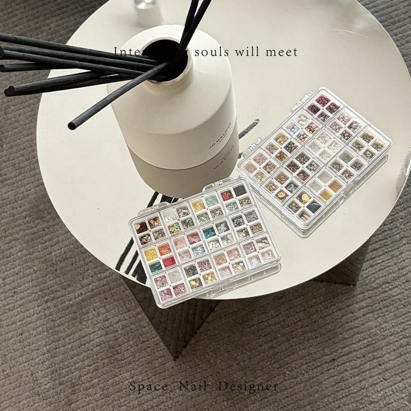 New Exquisite 48 Grids Mini Nail Accessories Storage Box Compartment Transparent Bead Screw Container Plastic Display Organizer