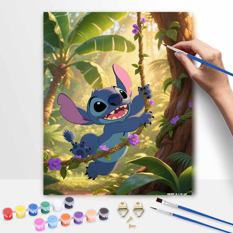 Disney Stitch Digital Oil Painting Art Kit Hand Filled Home Decor