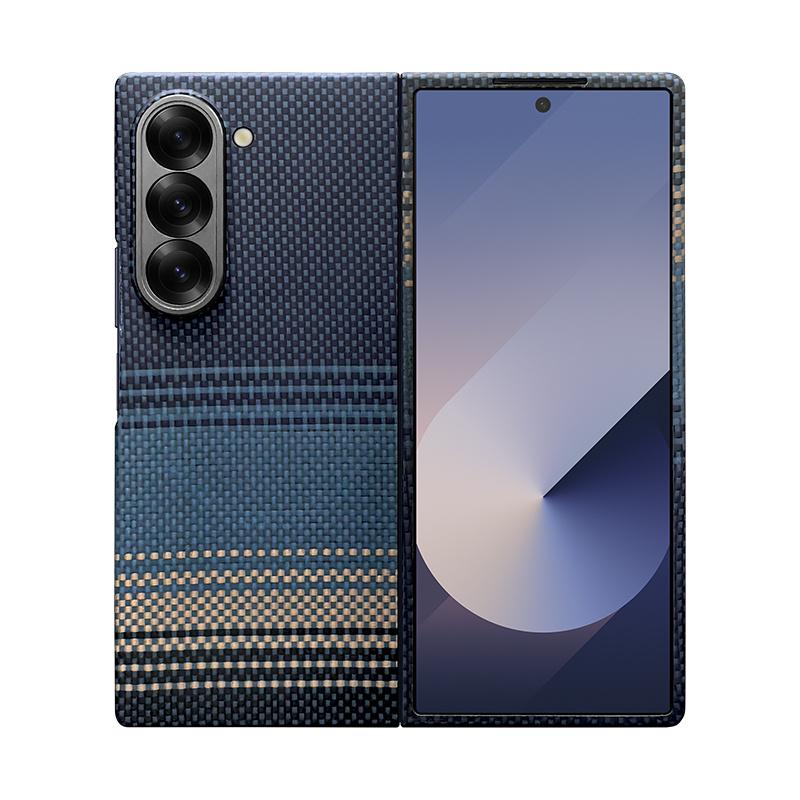 Custodie magnetiche invisibili in fibra di carbonio opaca di alta qualità per Samsung Galaxy Z Fold 7 6 Anti-caduta in fibra aramidica sottile Cover Protettiva