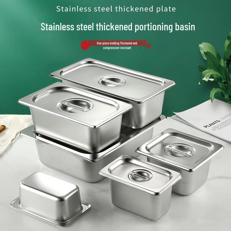 KAZHI Stainless Steel Buffet Food Pan with Lid