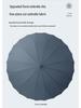 Men's Extra Large 24-Rib Solid Color Business Umbrella with Wooden Handle and Logo Print