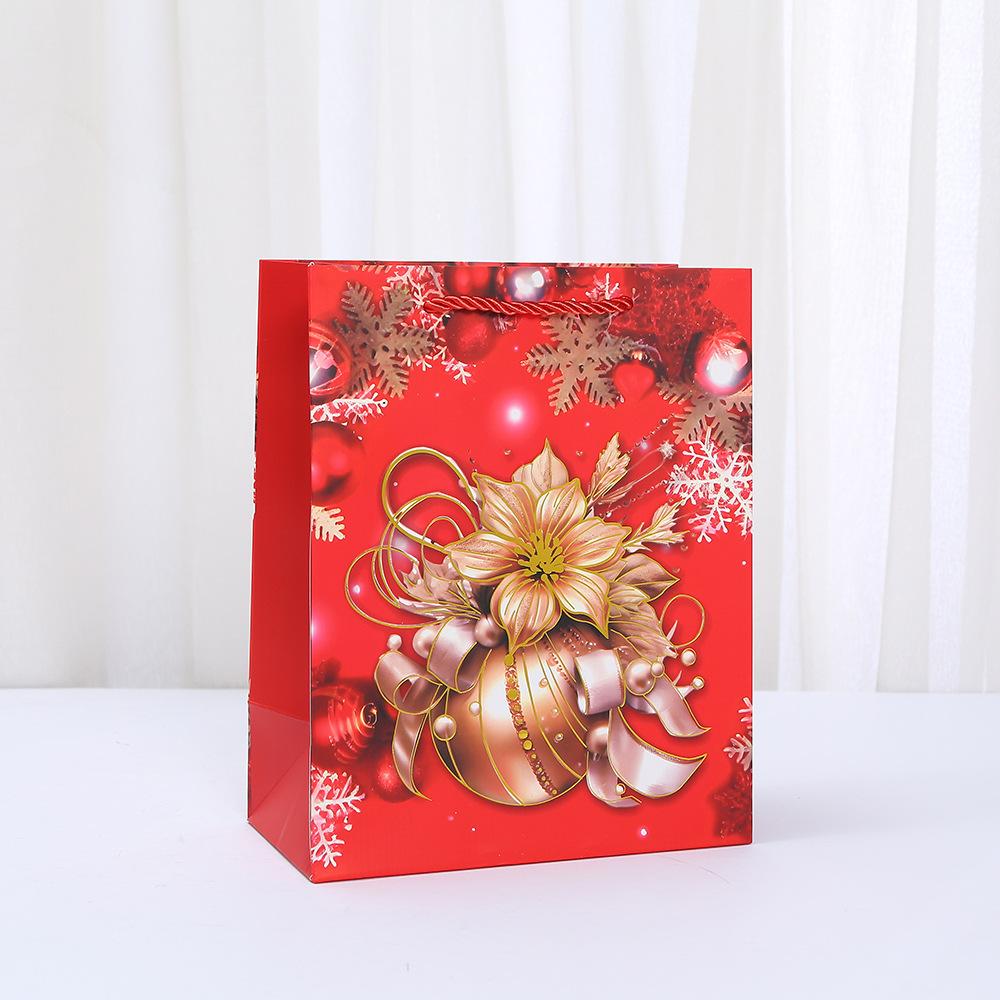 6/10pcs StoBag Christmas Paper Tote Bags Recyclable Gift Bags for Holiday Packaging Party Favors Candy Cookies Classroom
