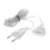 3M 5M Strom-Kunststoff-Verlängerungskabel für EU-Stecker LED-Lichterketten-Verlängerung Standard-Haus Transparentes Kabelverlängerungskabel