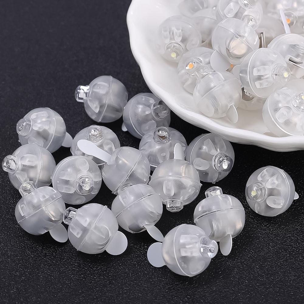 50pcs Colorful Glowing Small Ball Lamp LED Flash Round Balloon Lamp Mini Tumbler Ball Light for Christmas Wedding Party Decor