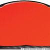 J-kitchens 1-shaku Plum-Shaped Half-Moon Double-Sided Tray (Tray) - Vermilion-Black Rim/Pear-Grain Finish - Made in Japan