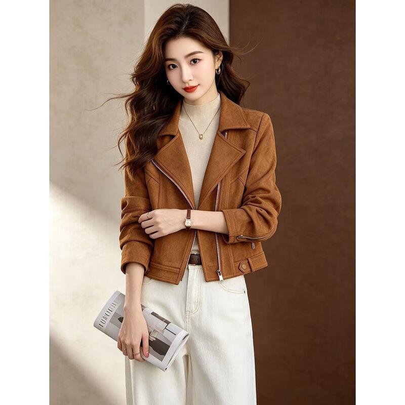 D.F.DEAR Women's Chic Lapel Short Jacket