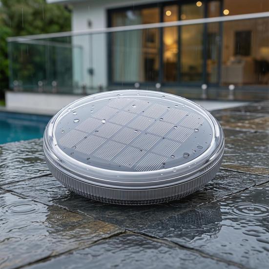 Lumière de Piscine Flottante Solaire avec Télécommande 12 Modes d'Éclairage Fonction Minuterie Étanche IP67 Lumière Flottante Solaire pour Piscines