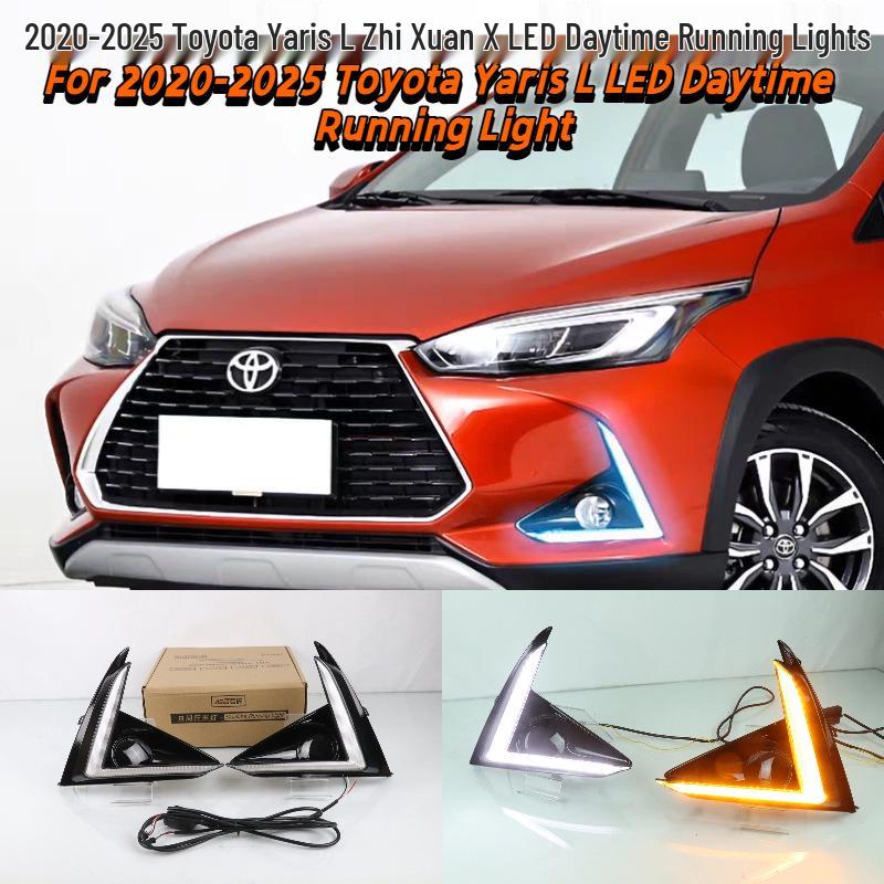 Front Bumper LED Daytime Running Lights for 2020-2025 Toyota Yaris L X Models
