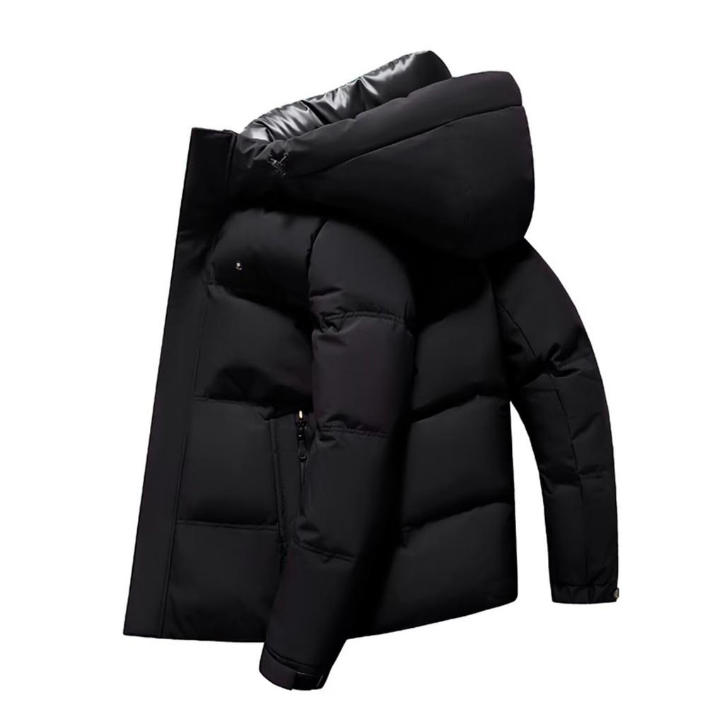 Vasarhely Down 650 Fill White Goose Windproof and Outdoor Black Men's Ultra-Warm Jacket, Mid-Length, Power, 90% Down, Waterproof, Hooded, Casual,