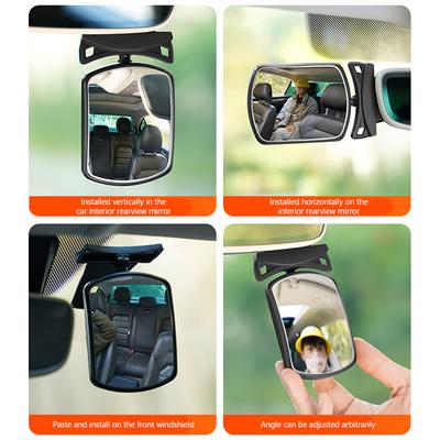 Car Baby Mirrors Adjustable Kid Safety Rear View Monitor Reversing Assist Kit Convex Lens Blind Spot Mirror Paste Type