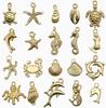 20-100pcs Ocean Zinc Alloy Pendants DIY Handmade Jewelry Accessories Sea Star Conch Turtle Jewelry Pendant Material Package