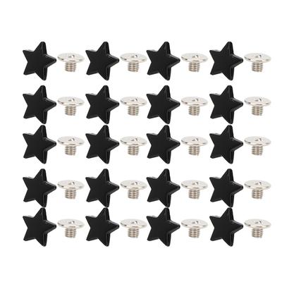 20 Pezzi Borchie Rivetti a Forma di Stella Bottoni Fai da Te Abbigliamento Scarpe Accessori Decorativi con Viti Lucidi