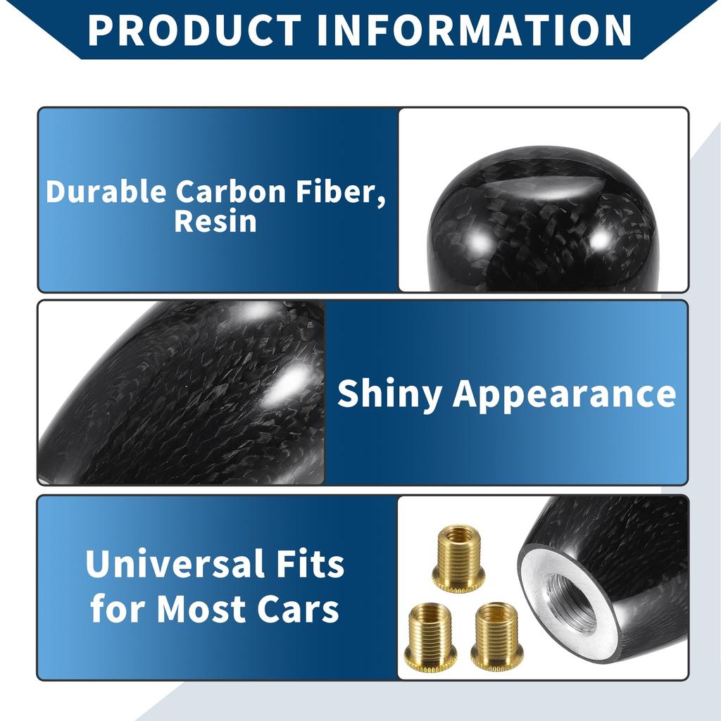 Hihaha Shift Knob with 3 Adapters / Front Gear Shift Knob for Automatic and