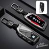 Metal Car Key Case Cover Protection Shell For BMW 3 5 7 Series X3 X5 X6 X7 GT Ix3 XM I5 I7 G90 G45 G12 Keychain Auto Accessories