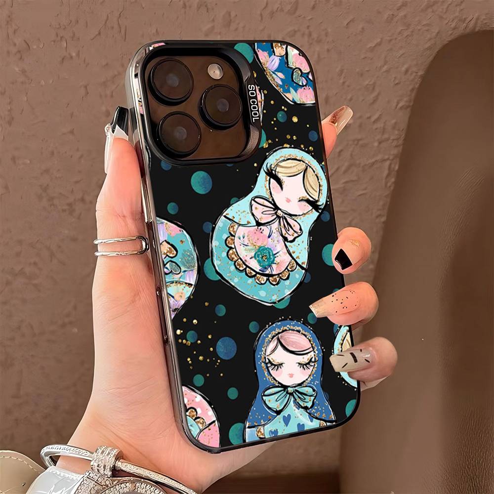 Russian Dolls Matryoshka Cute Phone Case For IPhone 17 16 15 14 13 Pro Max Plus Matte Color Back Cover