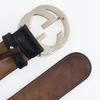Gucci Interlocking Belt 114876 GG Black Sima Leather Mens Used