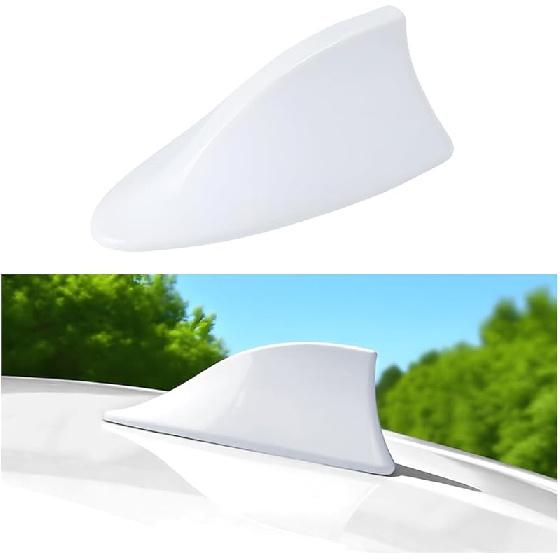 Car Shark Fin Antenna Cover, Top Roof Aerial Base AM/FM Radio Signal Base with Adhesive Tape, Fashionable Automotive Top Decoration Replacement,