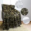 Camouflage pattern digital-printed polyester Bedroom velvet flannel soft sofa cover blanket Fleece soft cover blankets for beds
