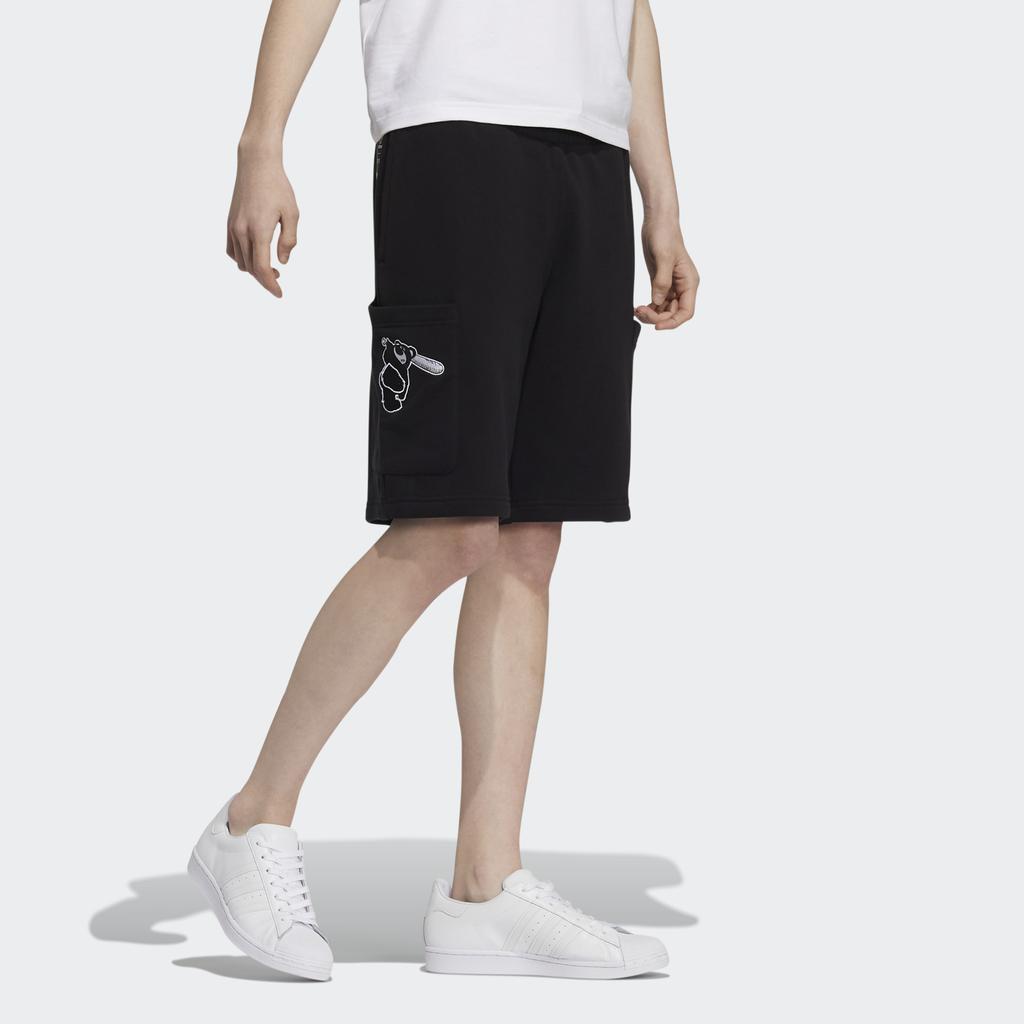 Adidas Originals Trefoil X Disney Embroidered Bear Strawberry Manga Shorts 2 Men Shorts Black HD9081
