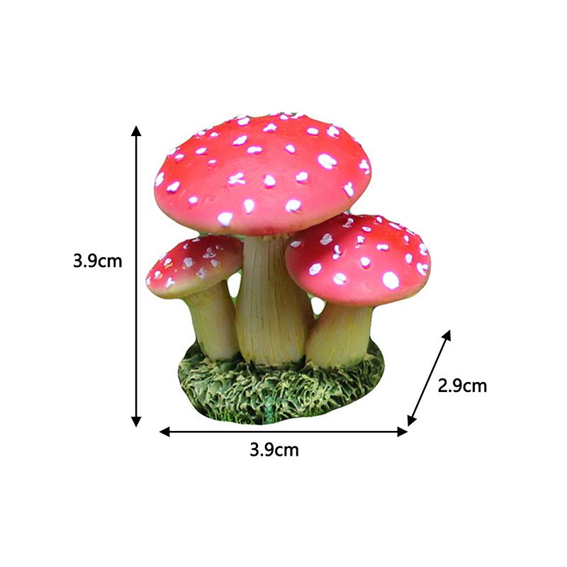 1/3Pcs/Set Simulated Mushroom Ornaments Garden Resin Flower Pots Decorated Moss Microlandscape Home Decoration Accessories