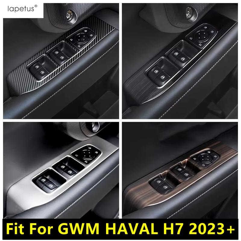 For GWM HAVAL H7 2024 2025 Car Inner Door Armrest Window Lift Control Switch Panel Frame Cover Trim Accessories Interior