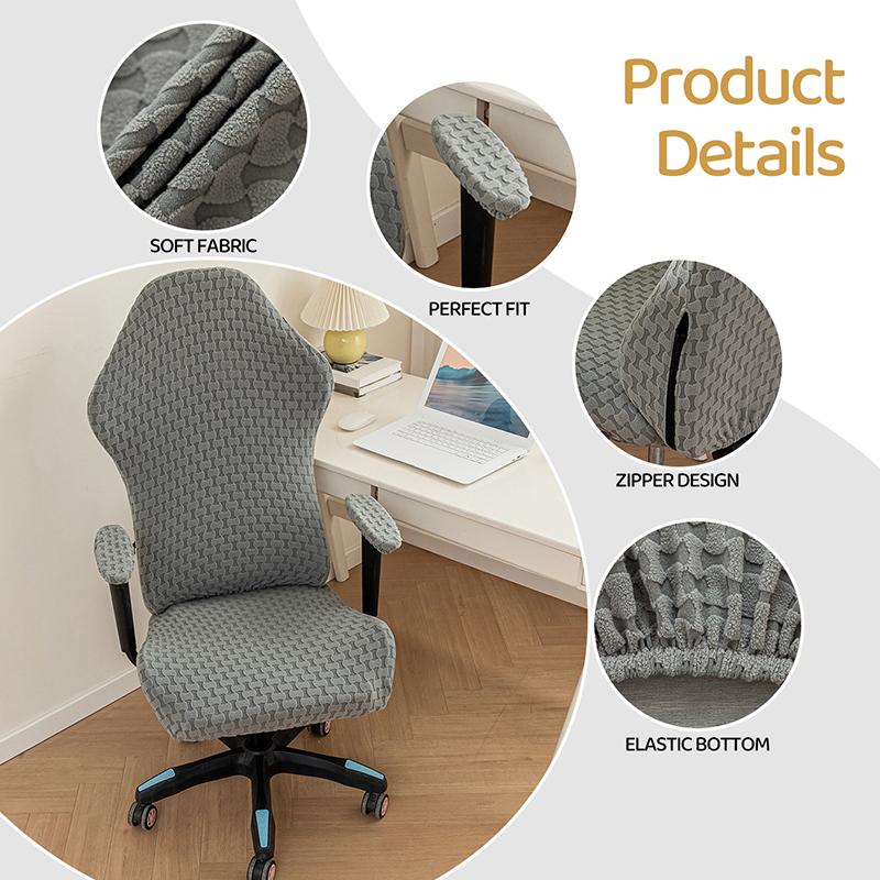 

Gaming Chair Cover Elastic Stretch Universal Fit for Rotating Lift Office Soft Armchair Slipcovers with Anti-Slip Design