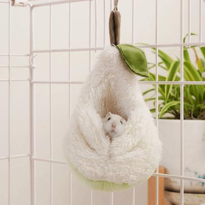 Hamster Cage Plush Hamster Hammock Warm Soft Winter Pet Nest Pear Shaped Comfortable Hamster Hanging Bed for Guinea Pig Parrots
