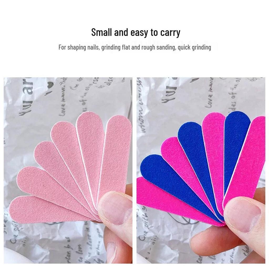 100er-Pack Mini Doppelseitige Nagelpolier- und Polierstäbchen