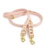 Fashion PVC Braided Luxury Adjustable Dog Collar & Leash with Print Pattern Ribbons Decoration Soft & Durable