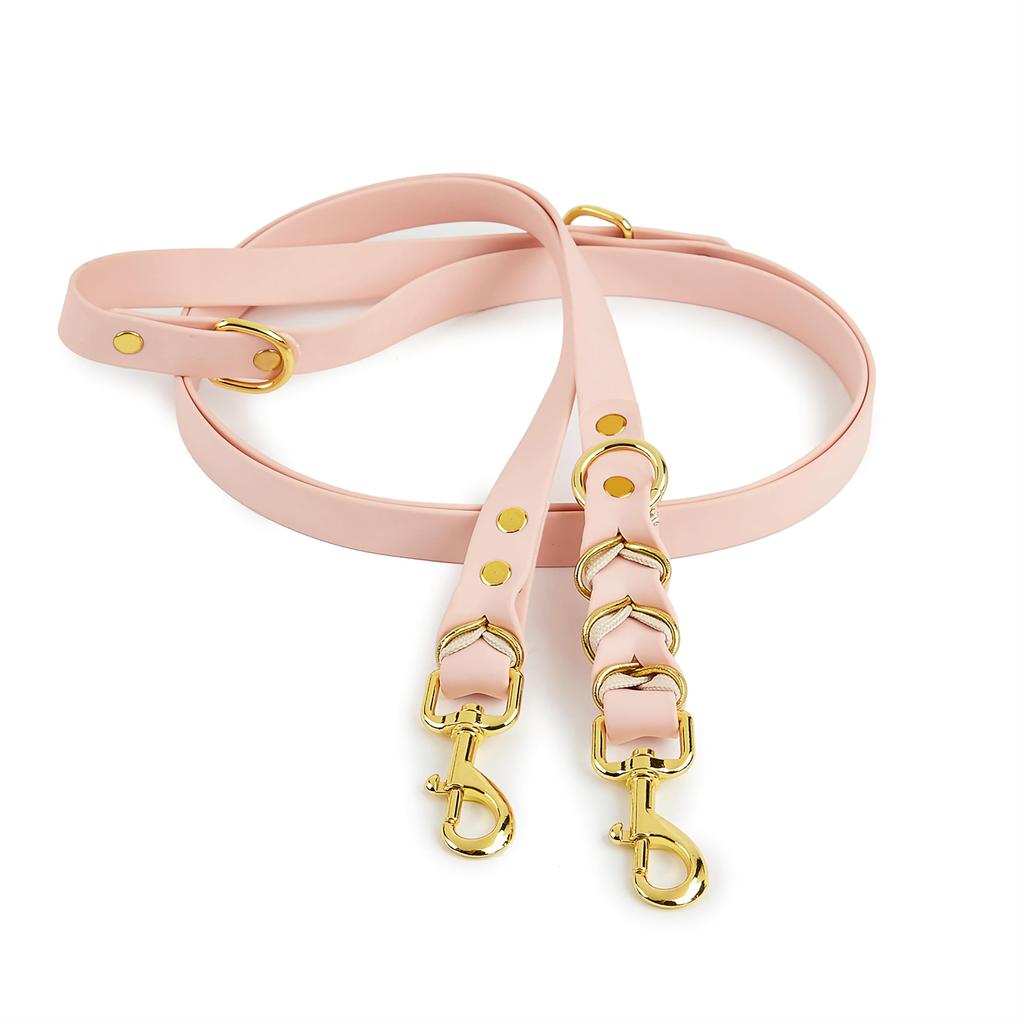 Fashion PVC Braided Luxury Adjustable Dog Collar & Leash with Print Pattern Ribbons Decoration Soft & Durable