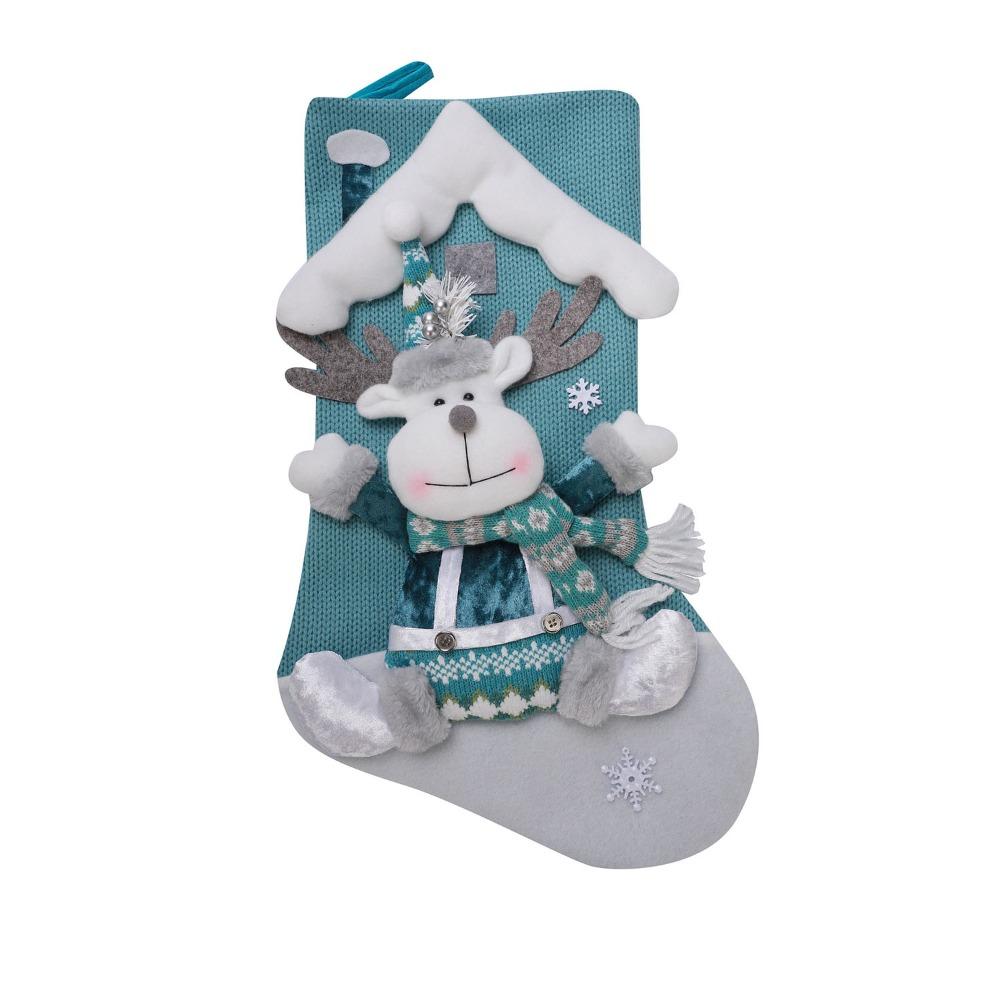 

3D Christmas Gift Bag Santa/Snowman/Elk/Bear Christmas Tree Ornaments Xmas Gift Style O