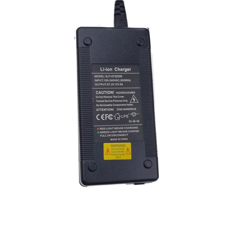 67.2V 2A Lithium Battery Charger For 60V Li-ion battery electric bike Charger with PC connector IEC connector