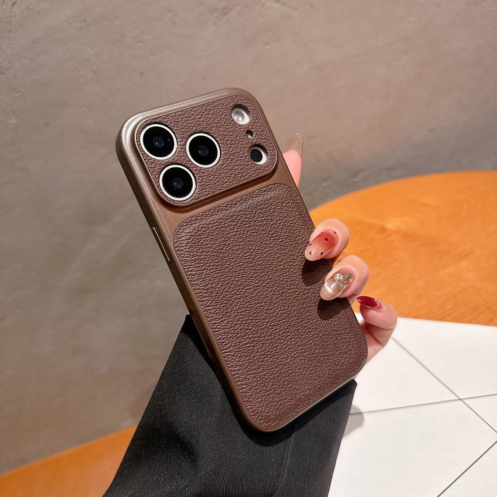 Imitation of the original second change iPhone17promax leather pattern mobile phone case is suitable for Apple 16 all-inclusive anti-drop 15 hard case