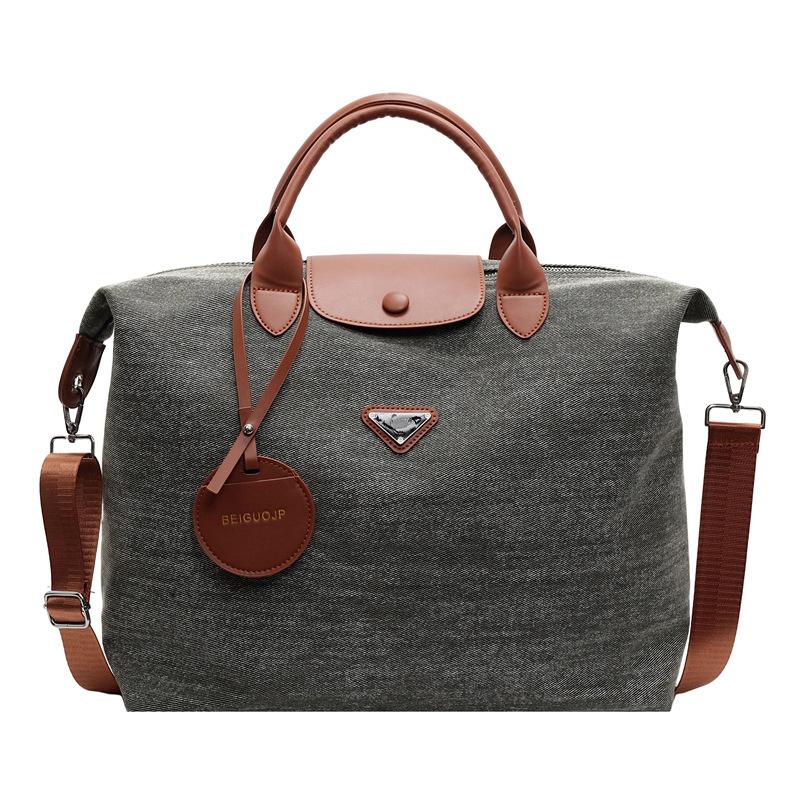 

Personalized Casual Design Large Capacity Wet and Dry Separation Denim Handbags for Travel Bags for Household Supplies Luggage Storage Bags зелёный