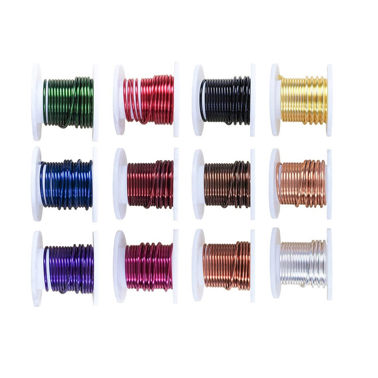 

Sturdy Anodized Brass Wire 12 Gauge Soft and Vibranting Colored for Sculpting and Jewelry Making 12 Roll Assortment 8