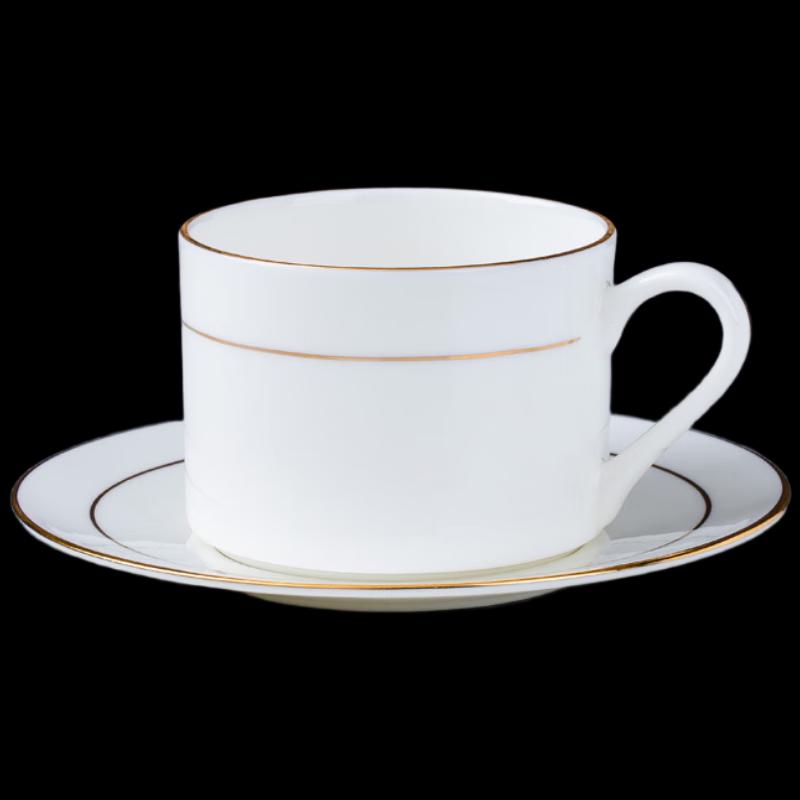 Gemi Hand-Painted Gold Bone China Coffee/Tea Cup Set
