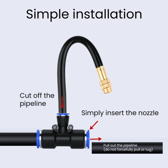 Gartenbewässerungssystem Bewässerungsschlauch mit verstellbaren 360-Grad-Biegedüsen Automatisches Tropfbewässerungsset