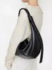 2026 New Women's Black Crescent Bag High Quality PU Leather Minimalist Underarm Shoulder Crossbody Dumpling Bag for Daily Use
