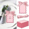 24pcs DIY Handwritten Label Card With Ribbon Hanging Decoration Gift Labels DIY Crafts Mini Size Hand Gift Hanging Tag