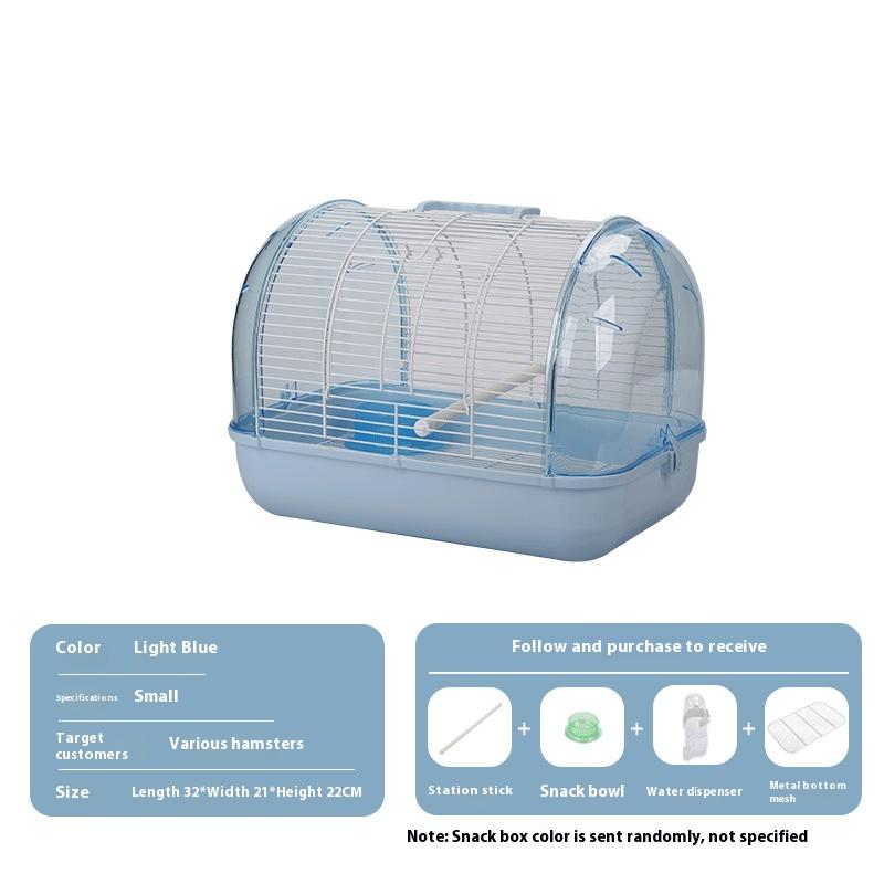 Premium Clear Parrot Carrier Cage Panoramic View Transport Case for Budgies Portable Bird Cage
