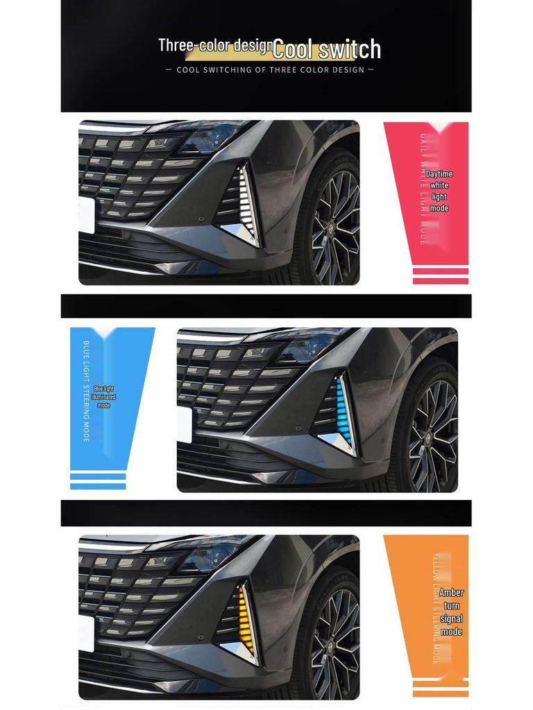LED Flowing Turn Signal & Daytime Running Fog Lights for Chang'an 24-25 Models